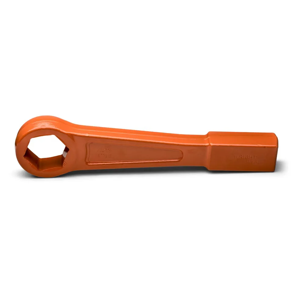 Striking Face Box Wrench 6 Point Straight Handle Heavy Duty Safety Orange