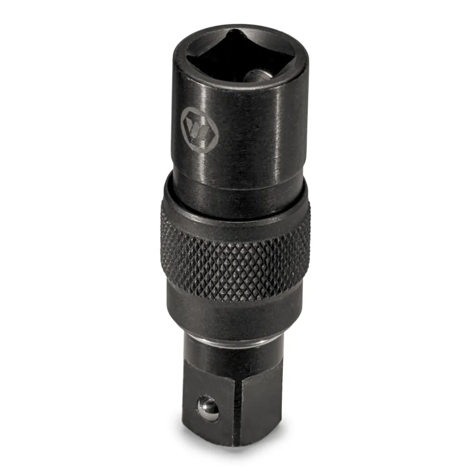 1/4" Drive Locking Adaptor w/Set Screw Black - 1/4"Female x 1/4"Male